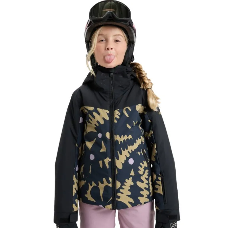 Veste de ski fille Free Jet Block - Roxy - Fennel Seed Big Flower