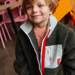 Veste polaire enfant sherpa - Hello Hossy - Fluffy Forest