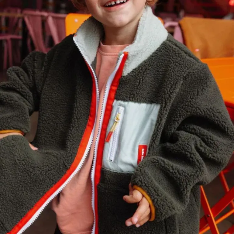 Veste polaire enfant sherpa - Hello Hossy - Fluffy Forest