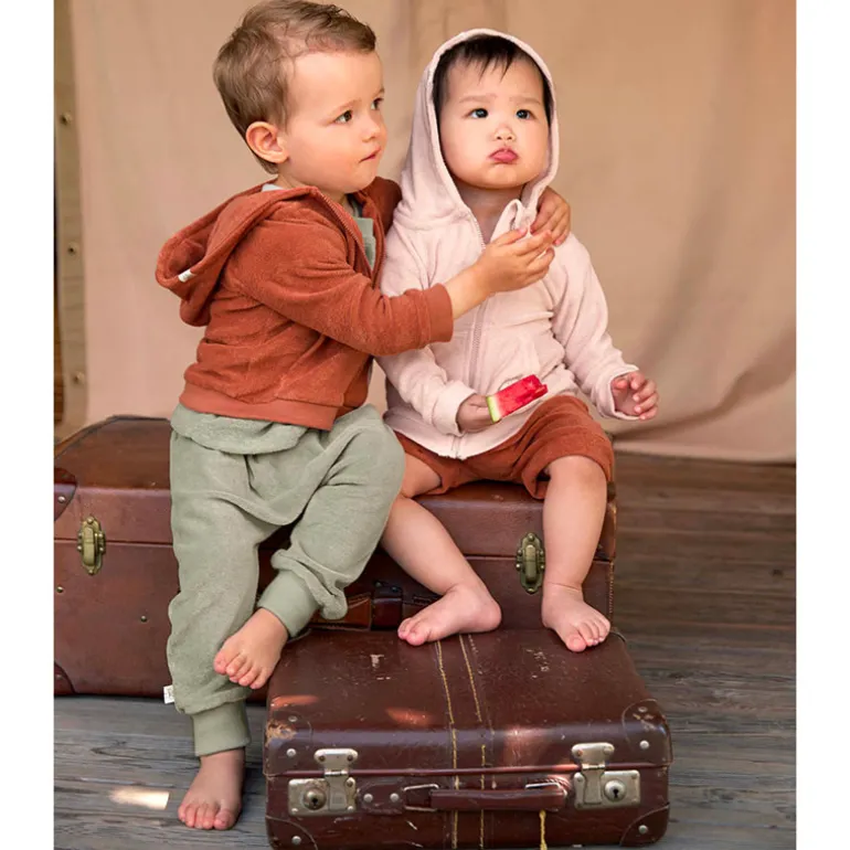 Veste éponge bébé en coton bio - Lassig - Rouille