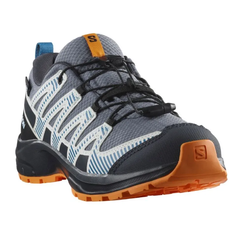XA PRO 3D Junior V8 - CSWP - Chaussure Salomon enfant Imperméable - 31 au 39 - Grisai/Dark B/Turme