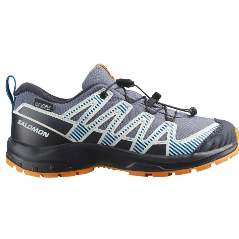 XA PRO 3D Junior V8 - CSWP - Chaussure Salomon enfant Imperméable - 31 au 39 - Grisai/Dark B/Turme