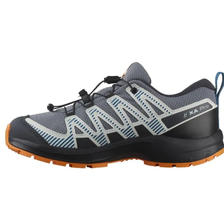 XA PRO 3D Junior V8 - CSWP - Chaussure Salomon enfant Imperméable - 31 au 39 - Grisai/Dark B/Turme