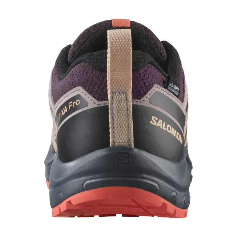 XA PRO 3D Junior V8 - CSWP - Chaussure Salomon enfant Imperméable -29 au 39 - Pkiten/Turbul/Fuco